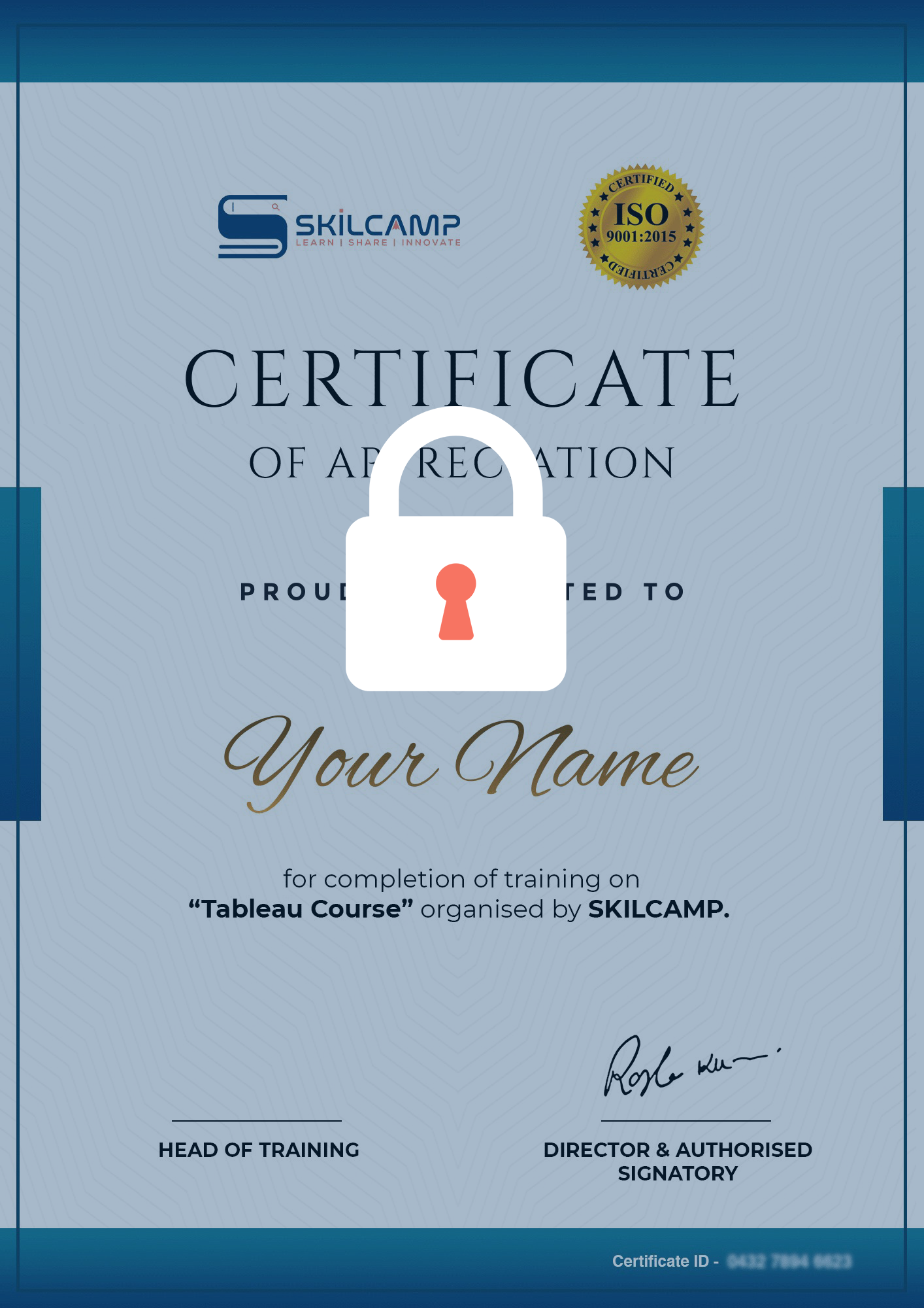 Tableau Course Certificate